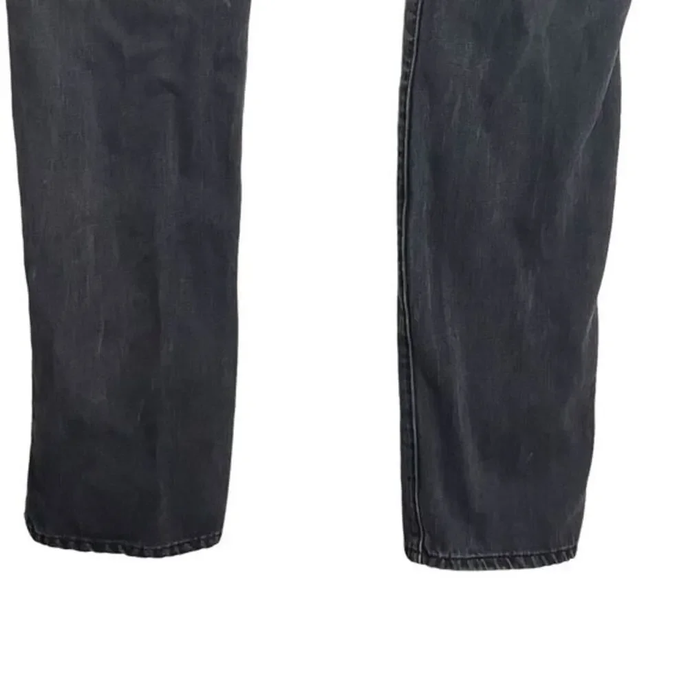 Kite Jeans Men's‎ 34 Button Fly Black Zipper Leg Denim Grunge Distressed